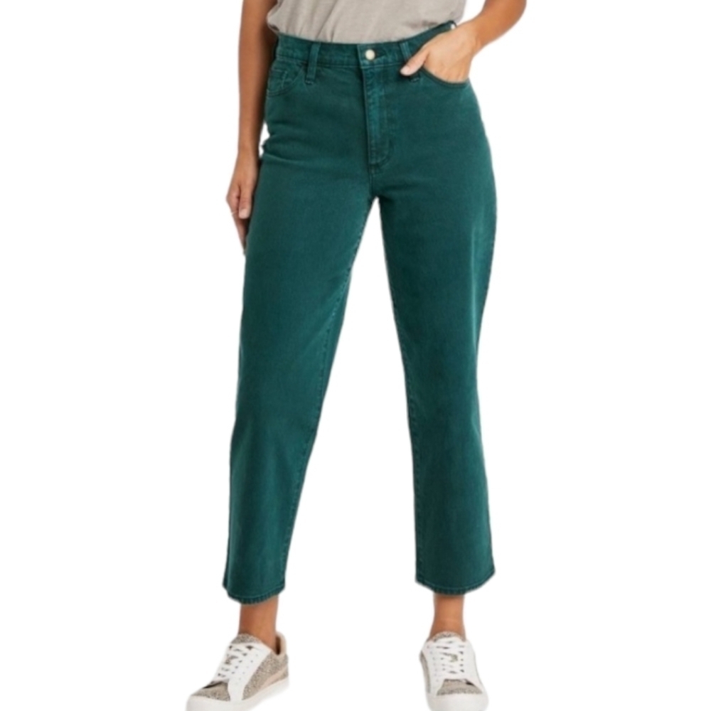 Women's Vintage Straight Leg Teal Denim Jeans | Universal Thread | 6 Short